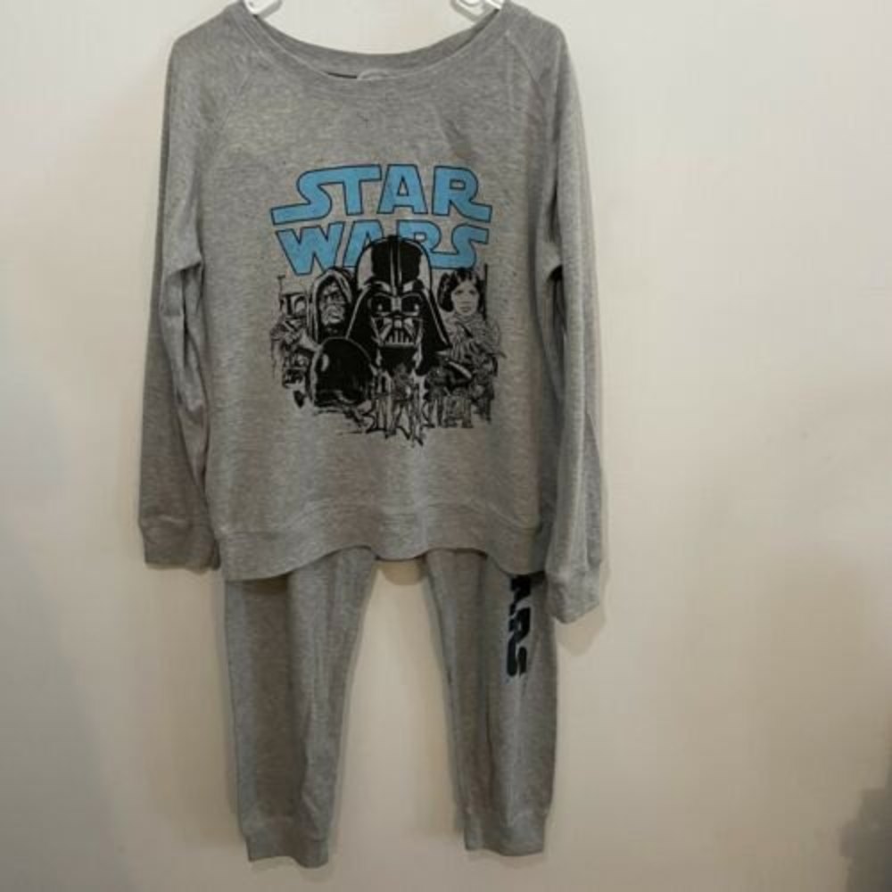 Star Wars Reversible Lounge Wear Sweatsuit Pajamas Size L See Measurements